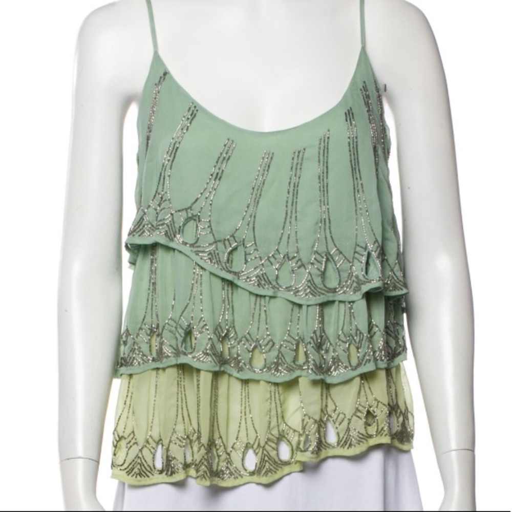 Filippa K Green Beaded Top